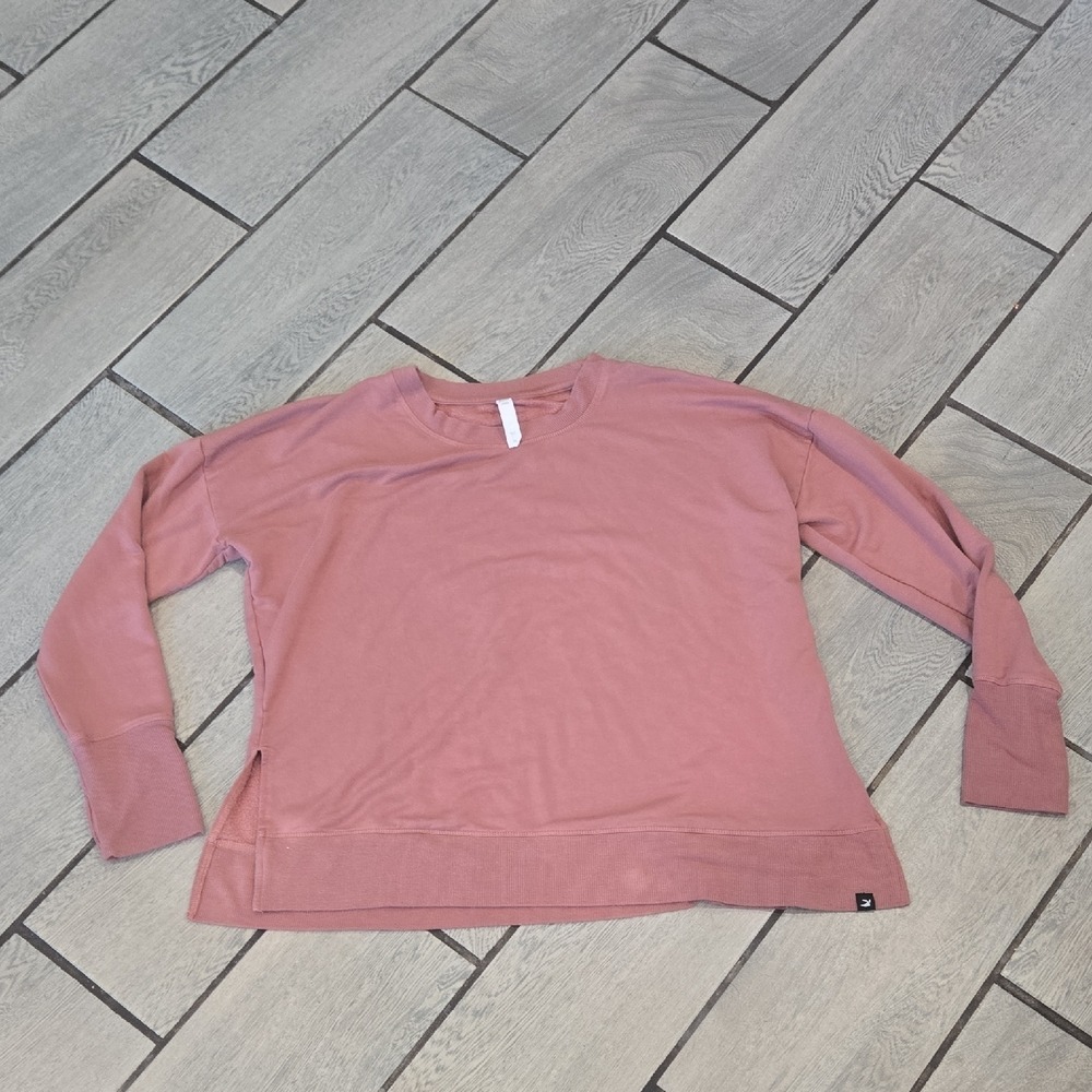 Glyder Limitless Movement Pullover Sweatshirt Rose XL Modal Spandex Athleisure